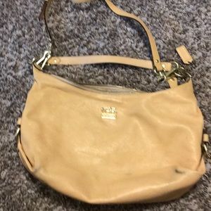 Coach peach leather cross body bag